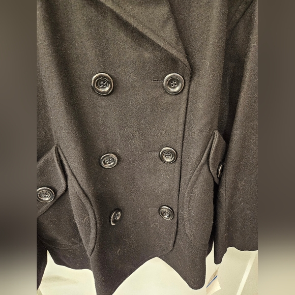 NWT - Just Sweet Wool Blend Black Peacoat - Size XL - Picture 6 of 10